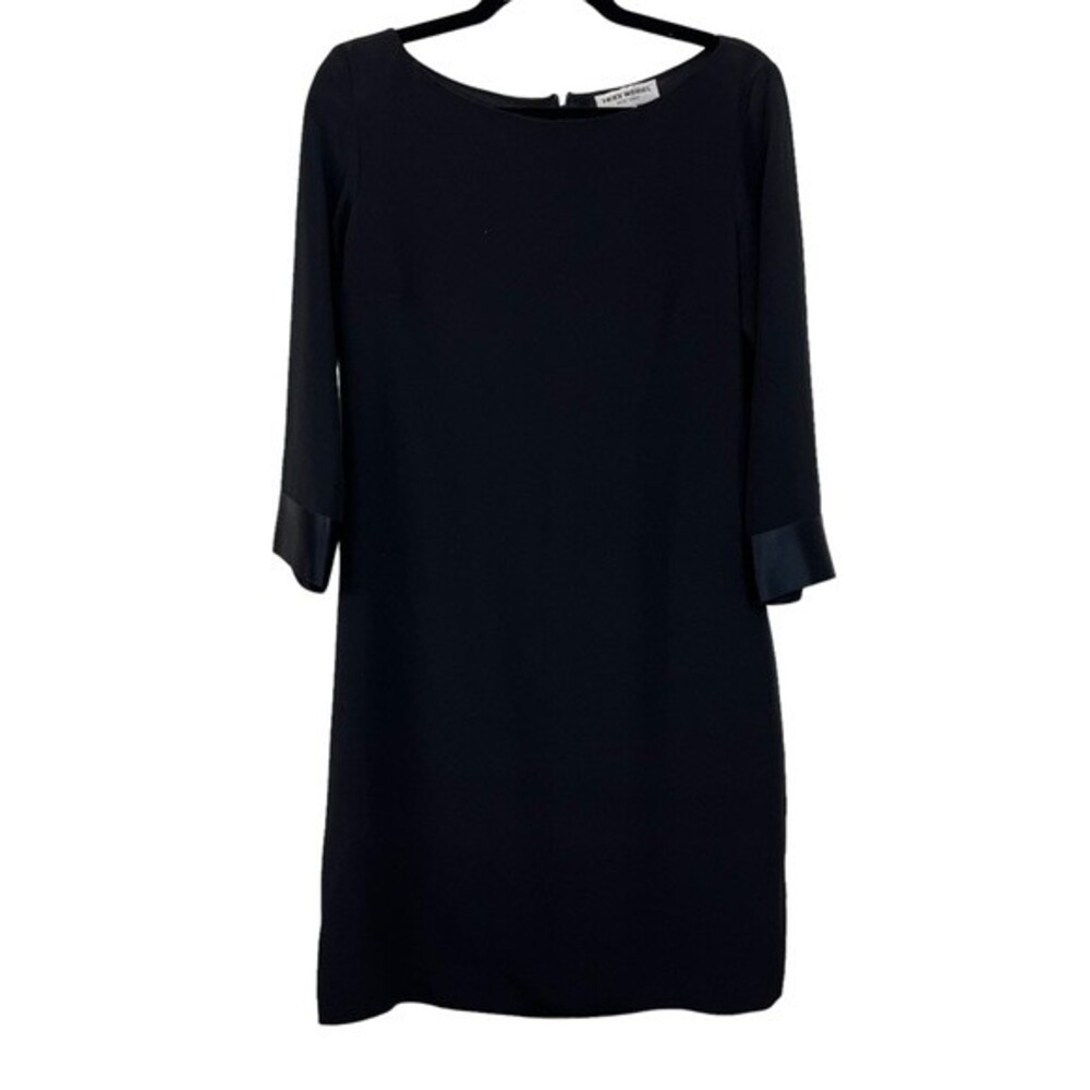 Heidi Weisel Black Shift Knee Length Dress Size 8 Women